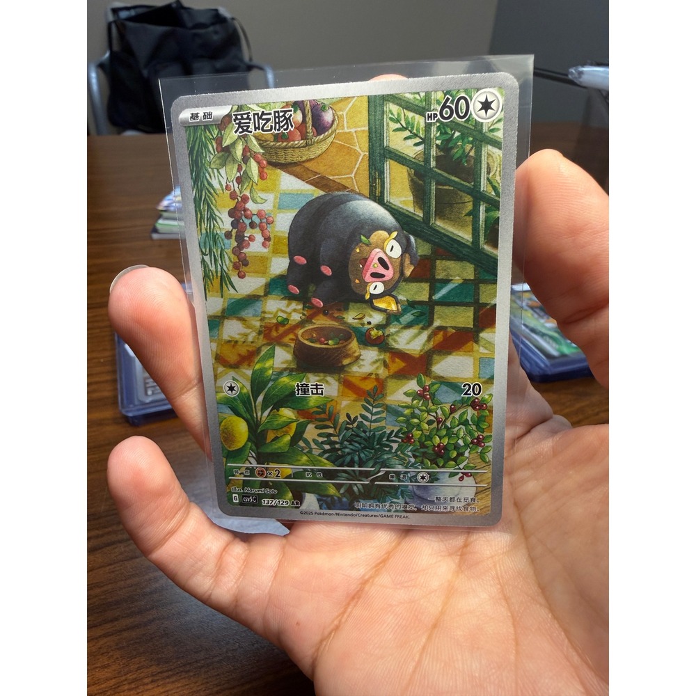 Pokemon Lechonk 137/129 AR Art Rare Simplified Chinese Scarlet & Violet TCG